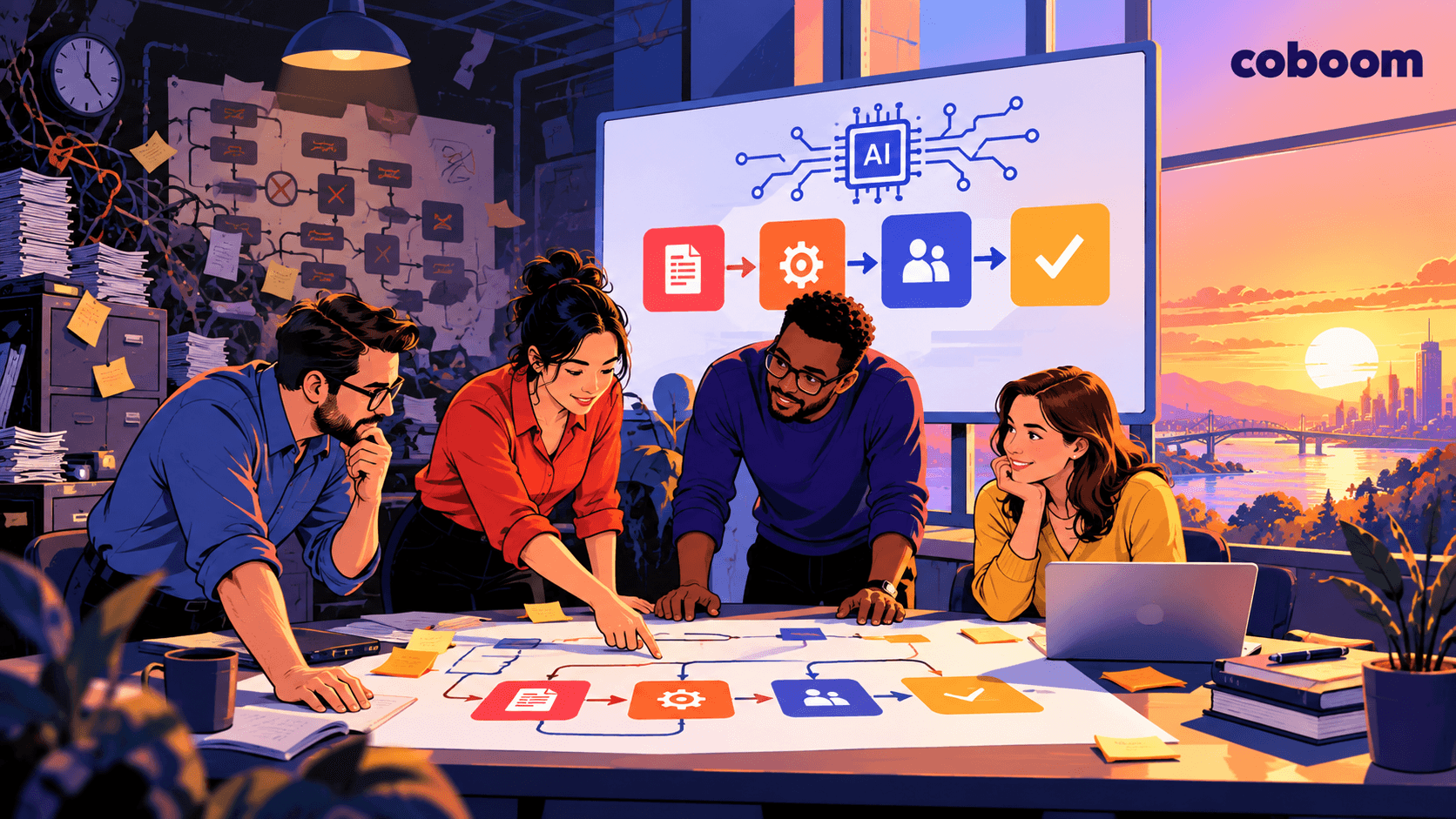 Illustration for “Before Integrating AI, Start by Improving Your Processes”